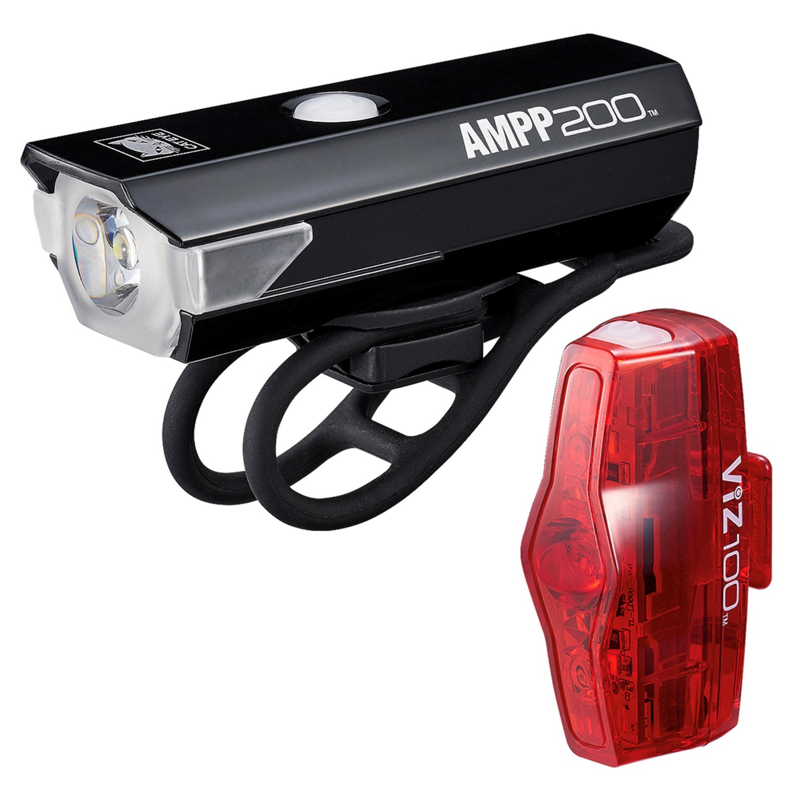 CATEYE AMPP 200 / VIZ 100 BIKE LIGHT SET